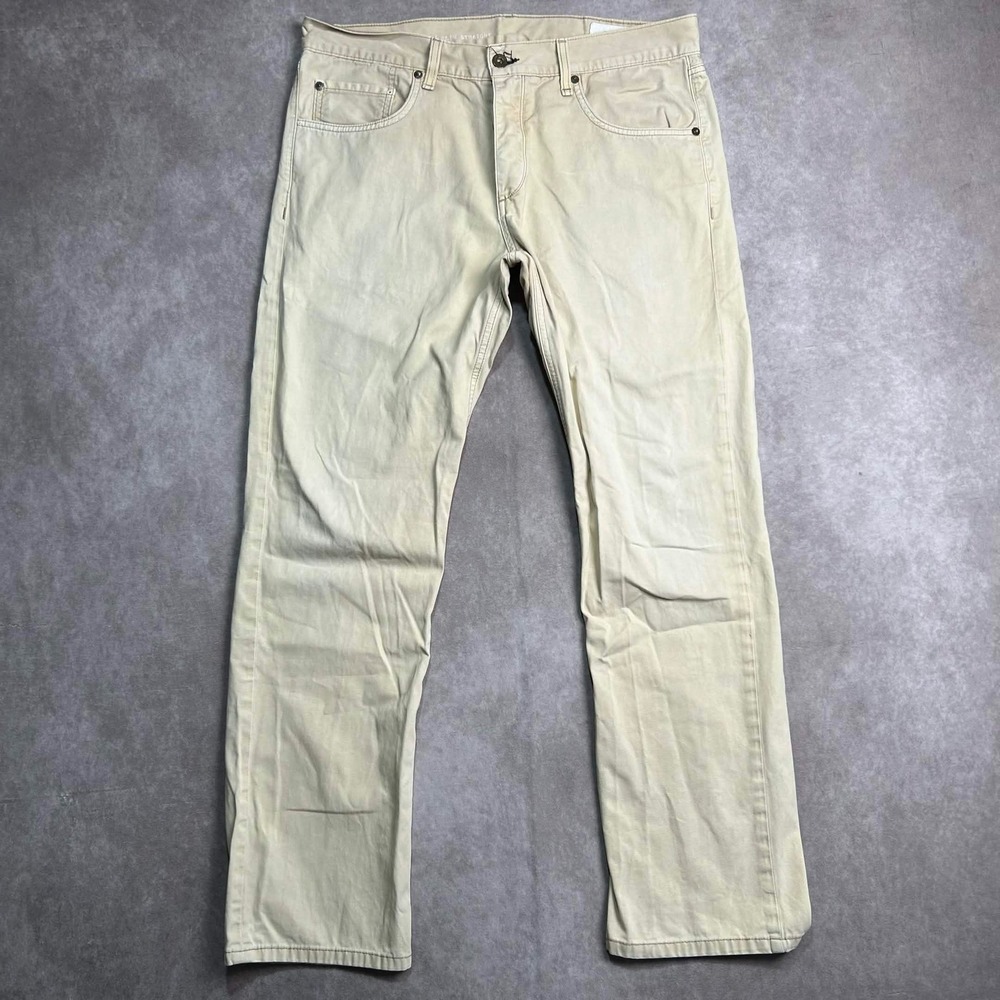 Rag & Bone RB 15X Slim Straight Tan Khaki Tailored Workwear Pants Mens 33